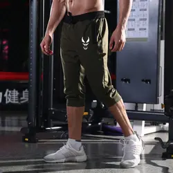 2019 летние NewMens Фитнес шорты модные Повседневное Спортзалы, бодибилдинг тренировки Мужской до середины икры Длина Короткие штаны брендовые