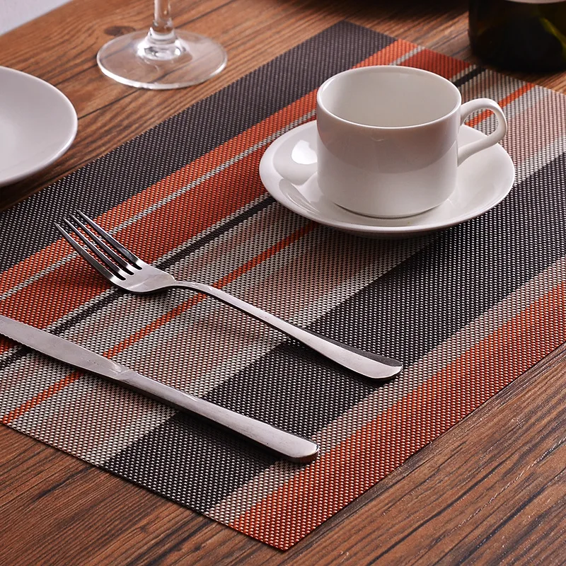 Dinner Placemat Pvc Dining Table Mat Disc Pads Bowl Pad Coasters Waterproof Decor Cloth Slip-Resistant | Дом и сад