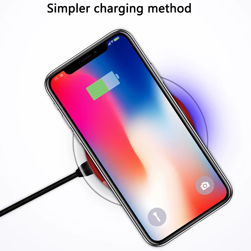 Универсальное беспроводное зарядное устройство Qi для iPhone 8 X XR XS быстрая