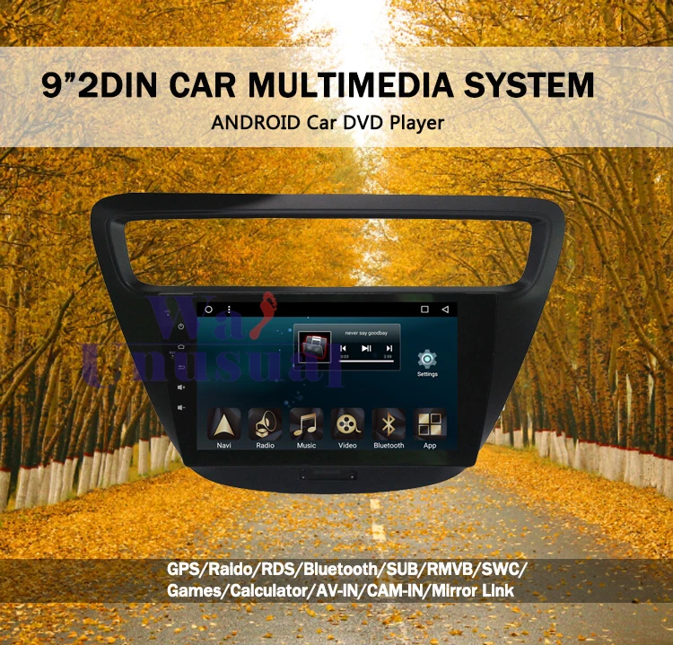 Top 2 din 9Inch Octa Core Android 8.1 Car Video Multimedia Player For Chevrolet Lova RV 2015 Car GPS Navigation With BT WIFI 3G Maps 1