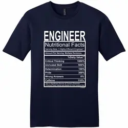 Новый Мода 2019 г. Повседневное футболки для мужчин инженер подарок питательные факты Веселые подарки дизайн свой собственный футболка