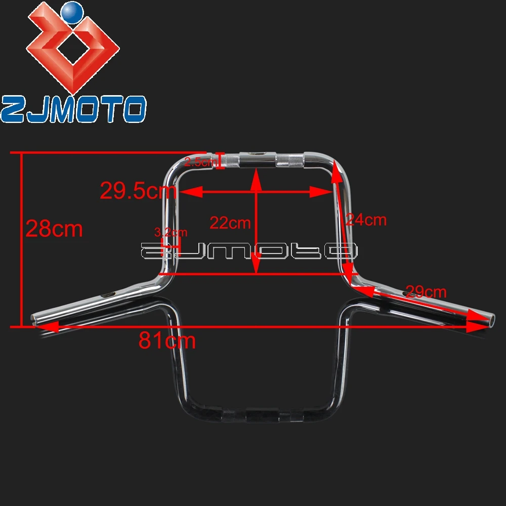 Хром 1 1/4 &quotбар 10&quot талии Обезьяна Вешалки руль для Harley Softail Heritage Springer Bad Boy кости