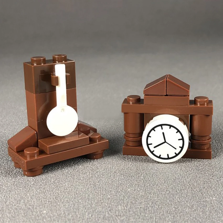 LegoINGlys City Series Pendulum Vintage Clock Block Home Accessories MOC Bricks Building Blocks Furniture DIY Toys For Children (3)