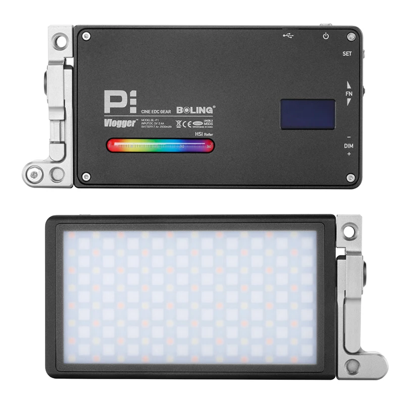 

Pocket Vlog Photography LED Video Light CRI96 Dimmable 2500-8500K RGB Full Color Photo Light Metal Body for Sony A6400 Canon DLR