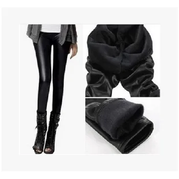 

2017 Autumn Winter Women Solid Ankle-length Mid Waist Large Size Legging Thick Pants