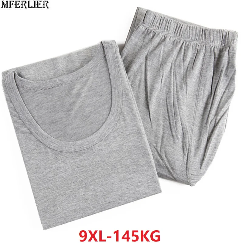 Online Ropa interior Calzoncillos largos de hombre de gran tamaño de algodón Modal ropa interior térmica delgada parte superior delgada holgada cómoda 7XL 8XL 9XL