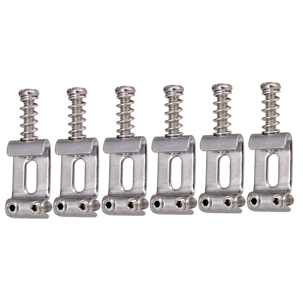 6 Saddles Hardtail Bridge Top Load Tremolo Bridge for Electric Guitar Bridge