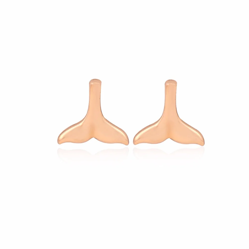New Arrival Whale Tail Earrings Animal Whale Fluke stud Earrings Beach Jewelry pendientes