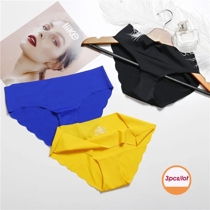 Set 4 3 шт./лот, комплект бесшовных трусов, нижнее белье для женщин, комфортное нижнее белье, модные женские трусы с низкой посадкой, 6 цветов, нижнее белье, Прямая поставка - Цвет: Set 4