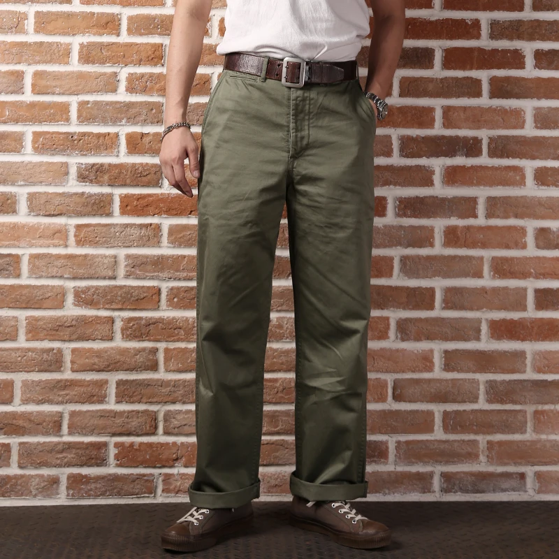 bronson WW2 us military trousers mens 12oz cotton straight casual chino