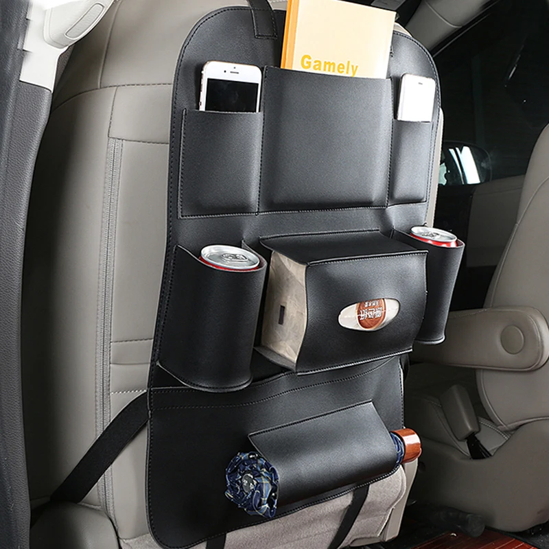 1х чехол для автомобильного сиденья, сумка-Органайзер для хранения, универсальная сумка из искусственной кожи, многофункциональная сумка для хранения, карман для хранения