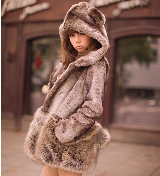 Faux fur coat aliexpress Clearance