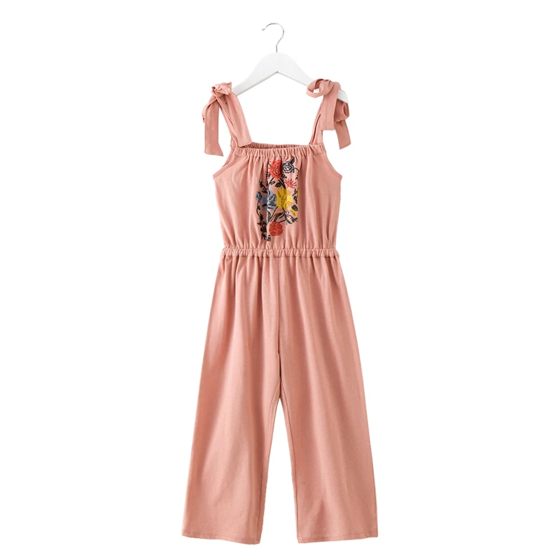 

4-14 Yrs big girls soft cotton printing china style Pants 2019 new summer Casual Overalls Clothes teenage Girl Trousers