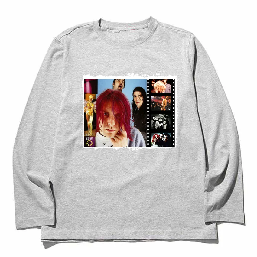 Курт cobain Гранж рок модная футболка Тяжелая чесаная женская винтажный уличный