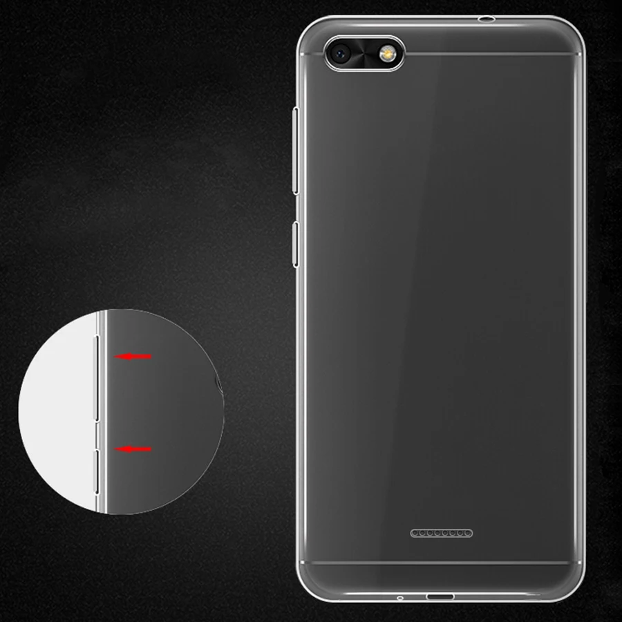 Защитный чехол для Xiaomi Redmi 6A ультратонкий прозрачный мягкий ПУ на экран 5 45