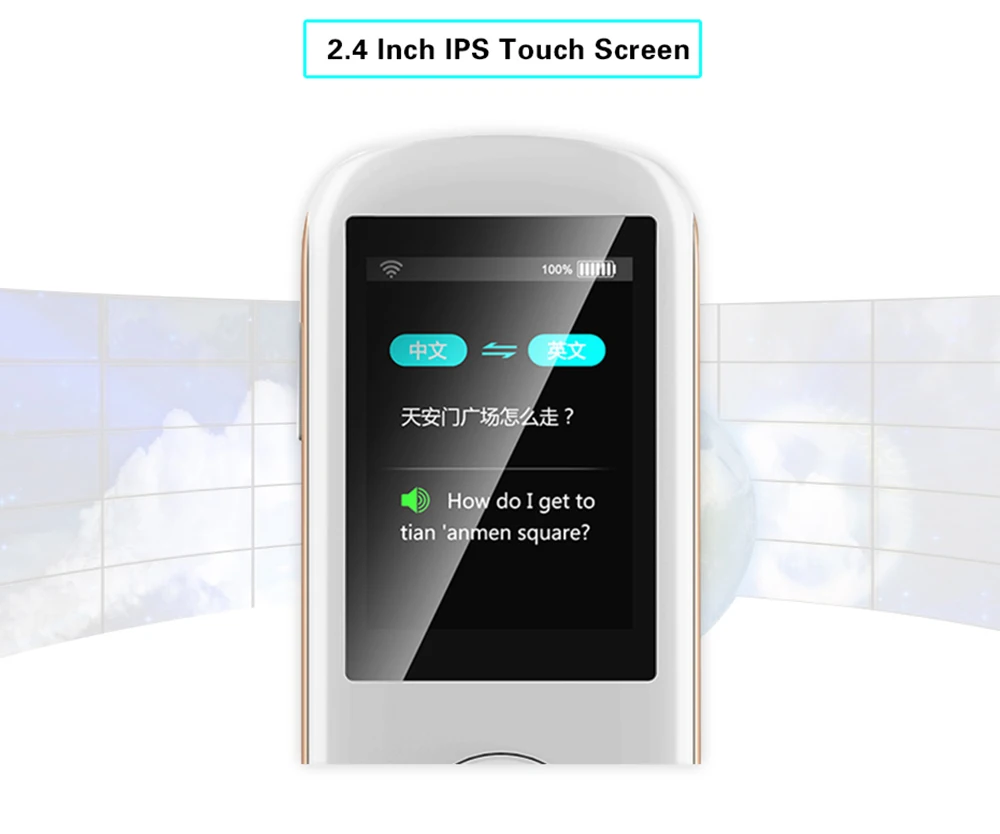 TISHRIC Smart Voice беспроводной переводчик одновременный сенсорный экран интерактивный мгновенный голосовой перевод поддержка 36 языков