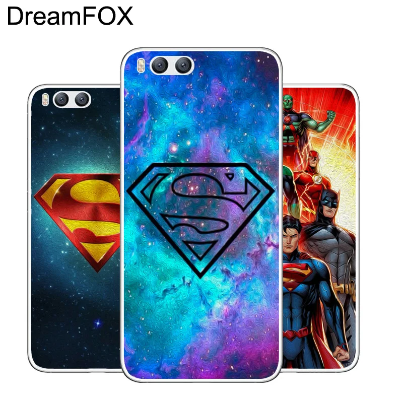DREAMFOX M240 Hot Superman Soft TPU Silicone Case Cover For Xiaomi Mi Note 2 3 4 5 6 8 SE M5 4C 4S 5C 5S 5X 6X A1 Plus |
