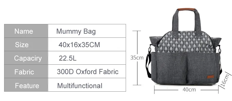 Водонепроницаемый Средства ухода за кожей для будущих мам Мумия сумка для ребенка подгузников пеленки мешок коляска Многофункциональный