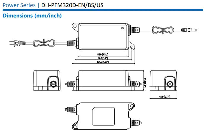 Dahu 12 В 2A адаптер питания постоянного тока PFM320D серии с индикатором света точные перегрузки по току Защита от перенапряжения аксессуары