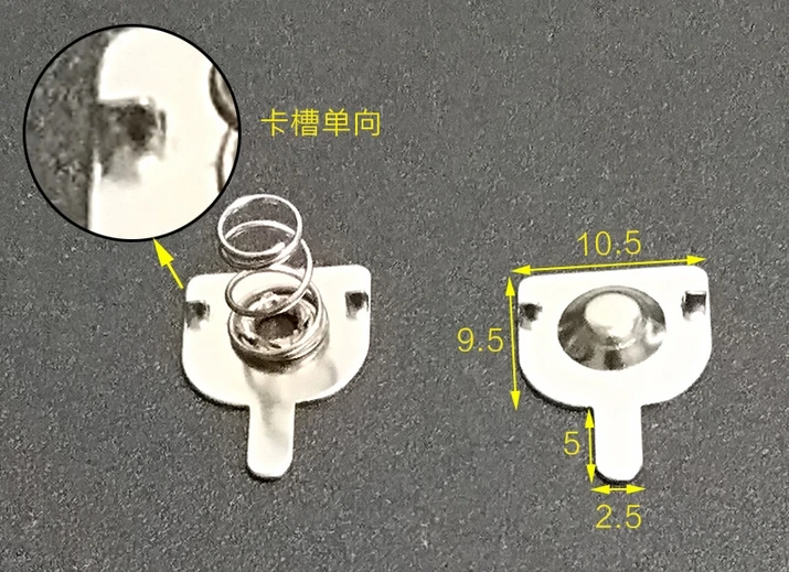 50PCS AAA battery springs contact with compression spring use in pcb