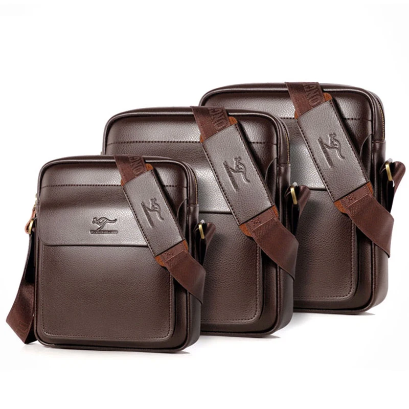  Luxury Brnad Kagaroo Men Messenger Bag For Man Leather Shoulder Bag Male Crossbody Bag Casual Busin - 32967520870