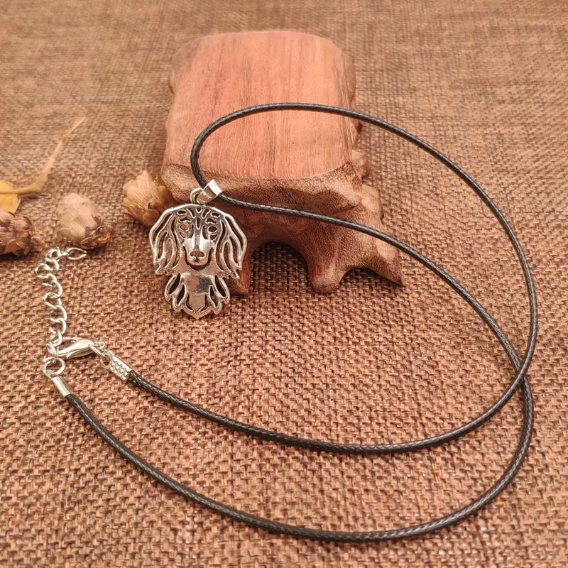 Веревочное ожерелье с подвеской в виде собаки и животного, античное серебро, Хаски, померанский пудель, ювелирное изделие для женщин, мужчин, женщин, в стиле панк, милое