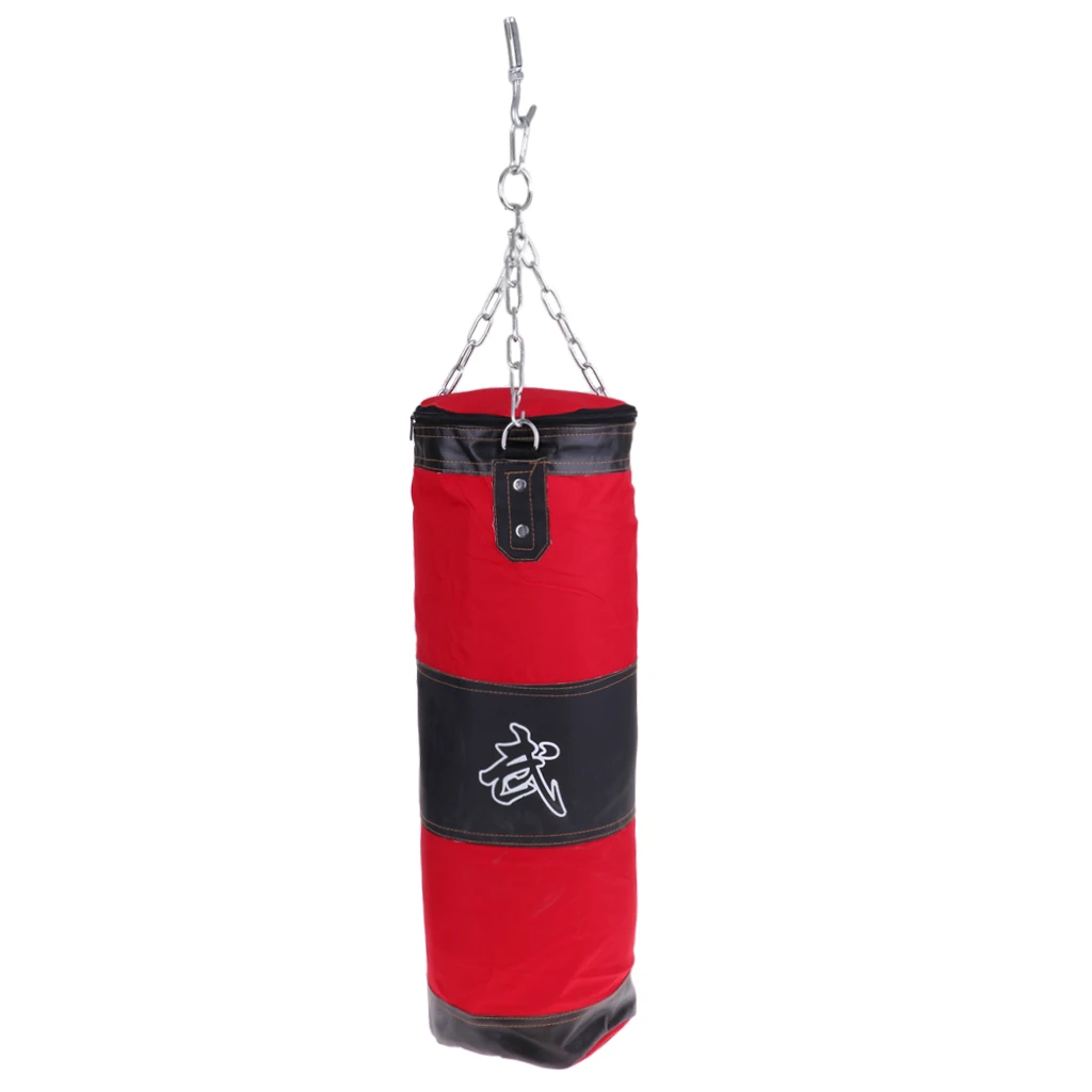 Training MMA Boxing Bag Hook Hanging Kick Muay Thai Sanda Sparring Punching Bag Sandbag Fight Karate Workout Sand Bag (Empty)