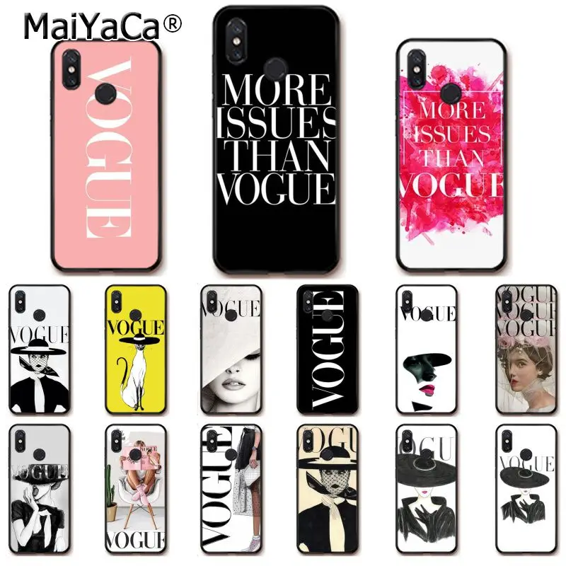 

MaiYaCa Fashion Woman More Issues than Vogue Phone Case for Xiaomi Redm4X 6A Redmi Go Redmi5 5Plus Note4 Note5 7 mi A1 A2Lite