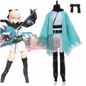 

Fate Grand Order Okita Souji Cosplay Sakura Saber costume Arturia Pendragon Costume adult halloween costume
