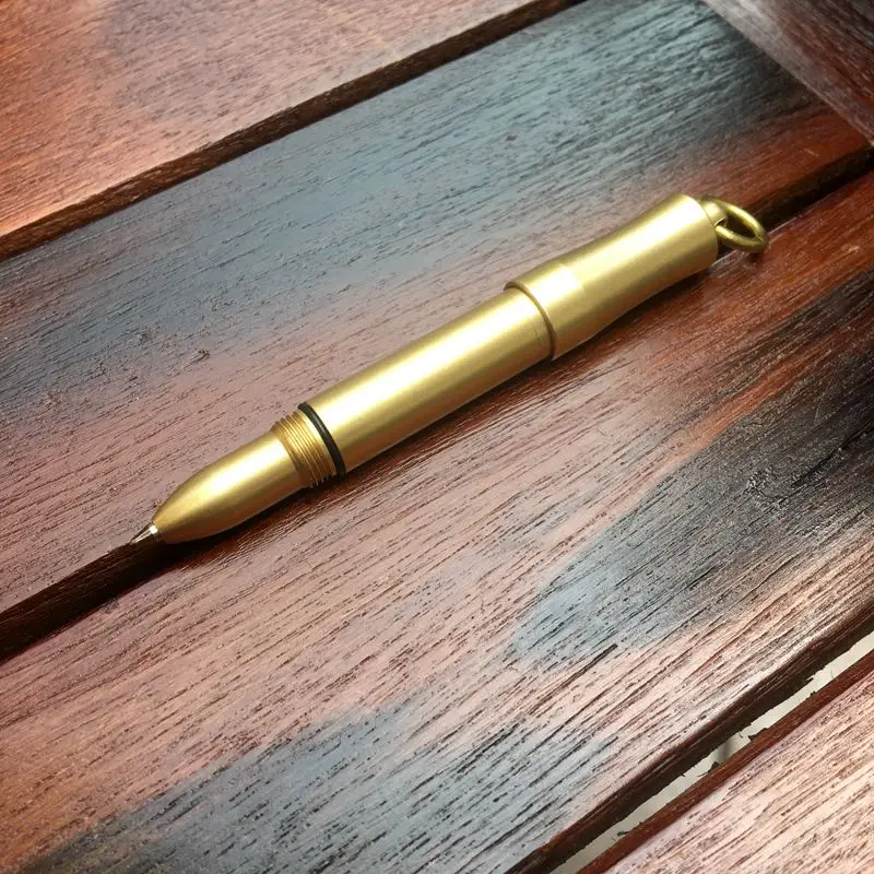 Пишущие инструменты мини EDC латунная шариковая ручка латунная креативная ручка для ключей