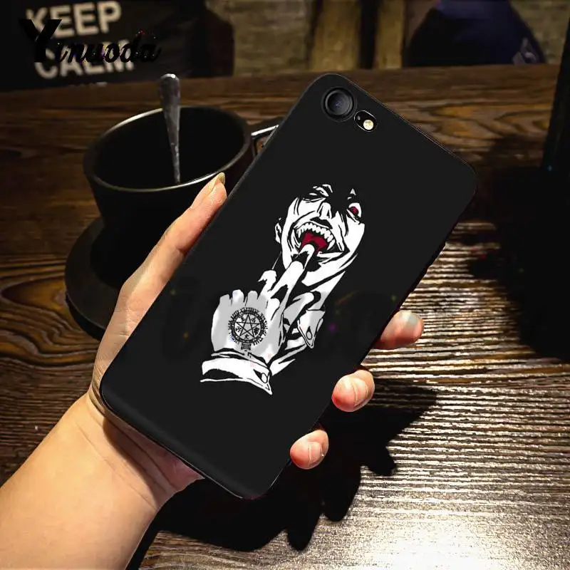 Yinuoda для iphone 7 6 X Чехол аниме Hellsing Alucard Fan элегантный чехол телефона iPhone 6S 6plus 7plus 8 8Plus