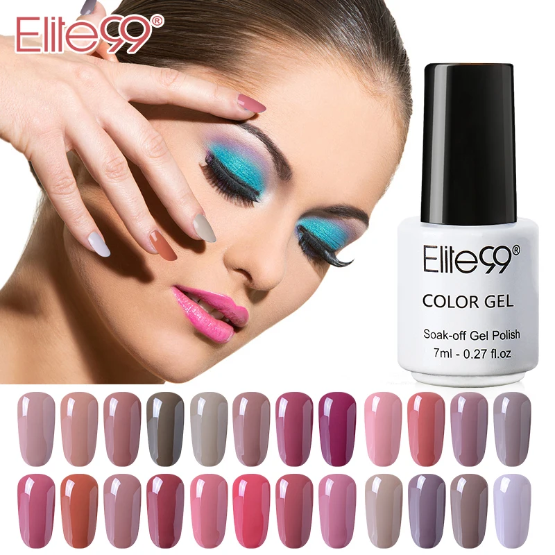 

Elite99 Gel Polish Set All For Manicure Vernis top coat UV LED Nude Color Gel Varnish Soak Off Nail Art Gel Nail Polish
