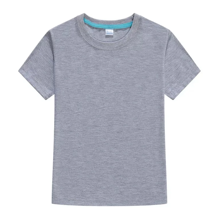 

T-shirt boys and girls summer T-shirt solid color shirt suitable for 3-12T teenage boy summer short-sleeved cotton T-shirtBHY14D