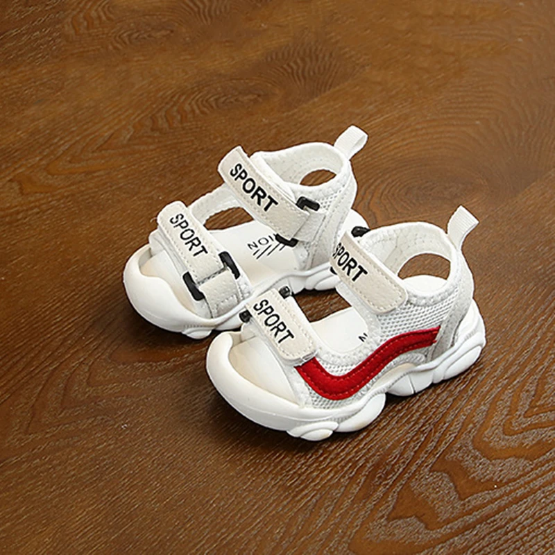 

Toddler Brand Baby Soft-soled Walking Sandals For Boy Girl Kids Summer Open-toed Anti-skid Beach Shoes Barefoot Infant Sandals