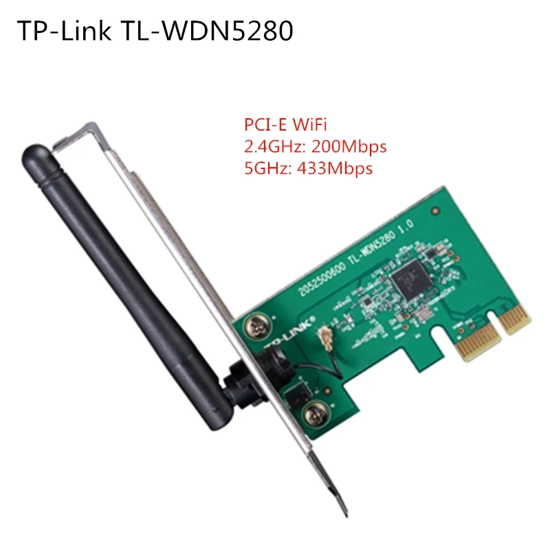 Беспроводная Wi Fi сетевая карта 633 Мбит/с TP Link PCI E антенный адаптер двойной 2 4 ГГц 5