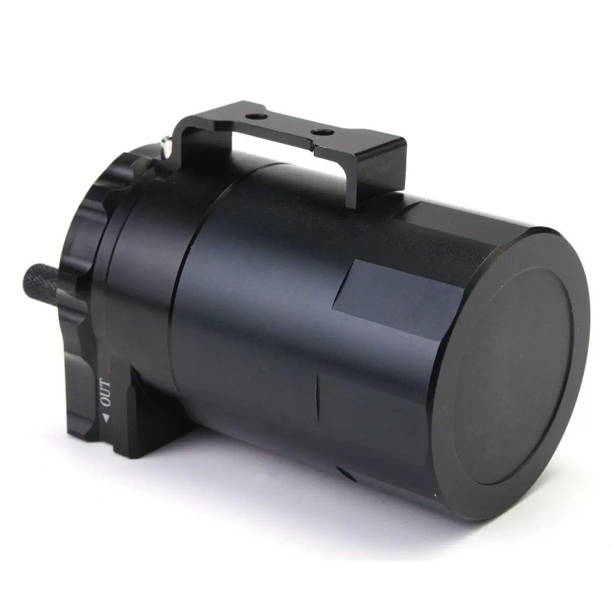 JX-LCLYL Aluminum Cylinder Engine Oil Catch Can Tank Reservoir Breather Filter Black