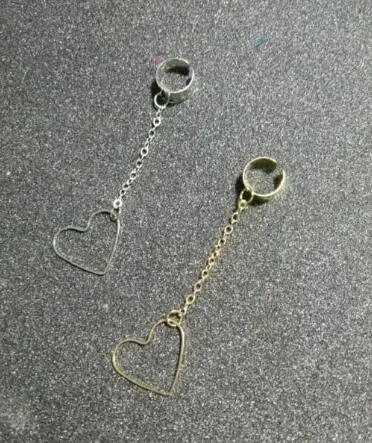 

2019 hot sale hollow heart pendant U clip earrings without perforated cartilage ear clip female jewelry accessories factory dire