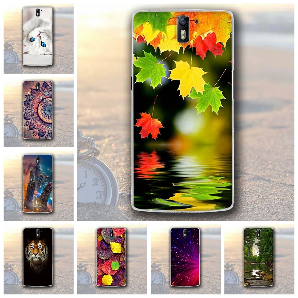 

3D Relief Case for One Plus One Cover Landscape Painting Case for OnePlus One Fundas Bags Soft Silicone Case for One PlusOne 1+1