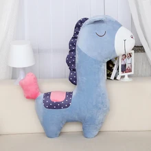 Чучело 100 см плюшевые цвет небесно-синий лошадь игрушка лошади кукла Throw Подушка подарок W1276