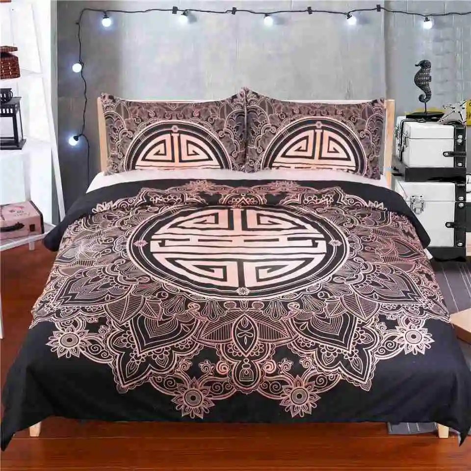 

Free shipping 1pc duvet cover and 2pcs pillow cases twin full queen king size gold stamping Chinese blessing 3pcs bedding set