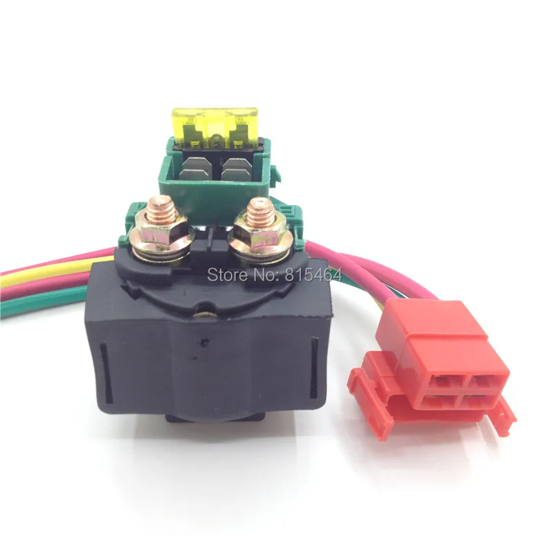 

Yecnecty 1 Set Motorcycle Starter Solenoid Relay+Plug Motor Electrical Parts Connector For Honda Spada VT250 Steed 400/600