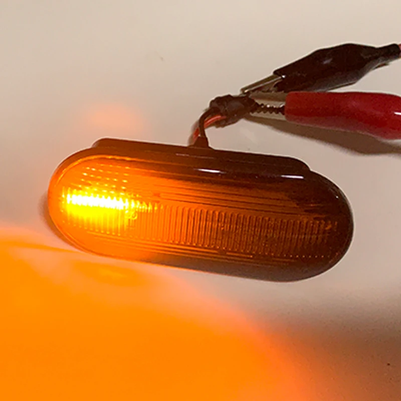 SUNKIA LED Side Marker Light for Smart 453 FORTWO- Error Free OEM Plug Turn Signal Lamp Amber Flowing Light