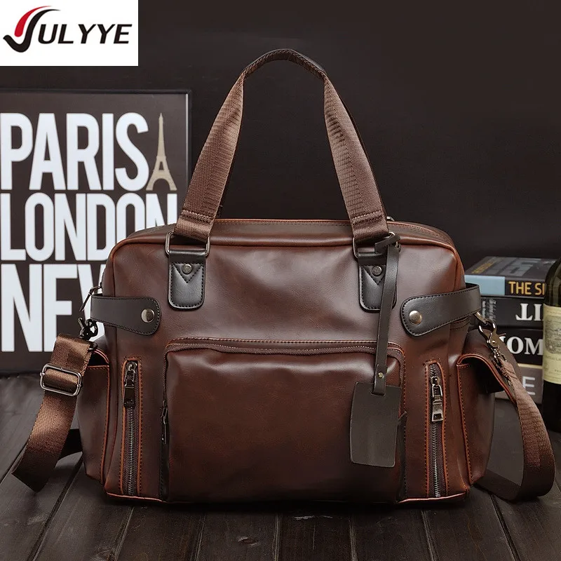 

YULYYE Hot High Quality Men Briefcase Shoulder Bag Multifunction Leather Bags Computer Handbag Bag New Fahion Men's Travel Bags