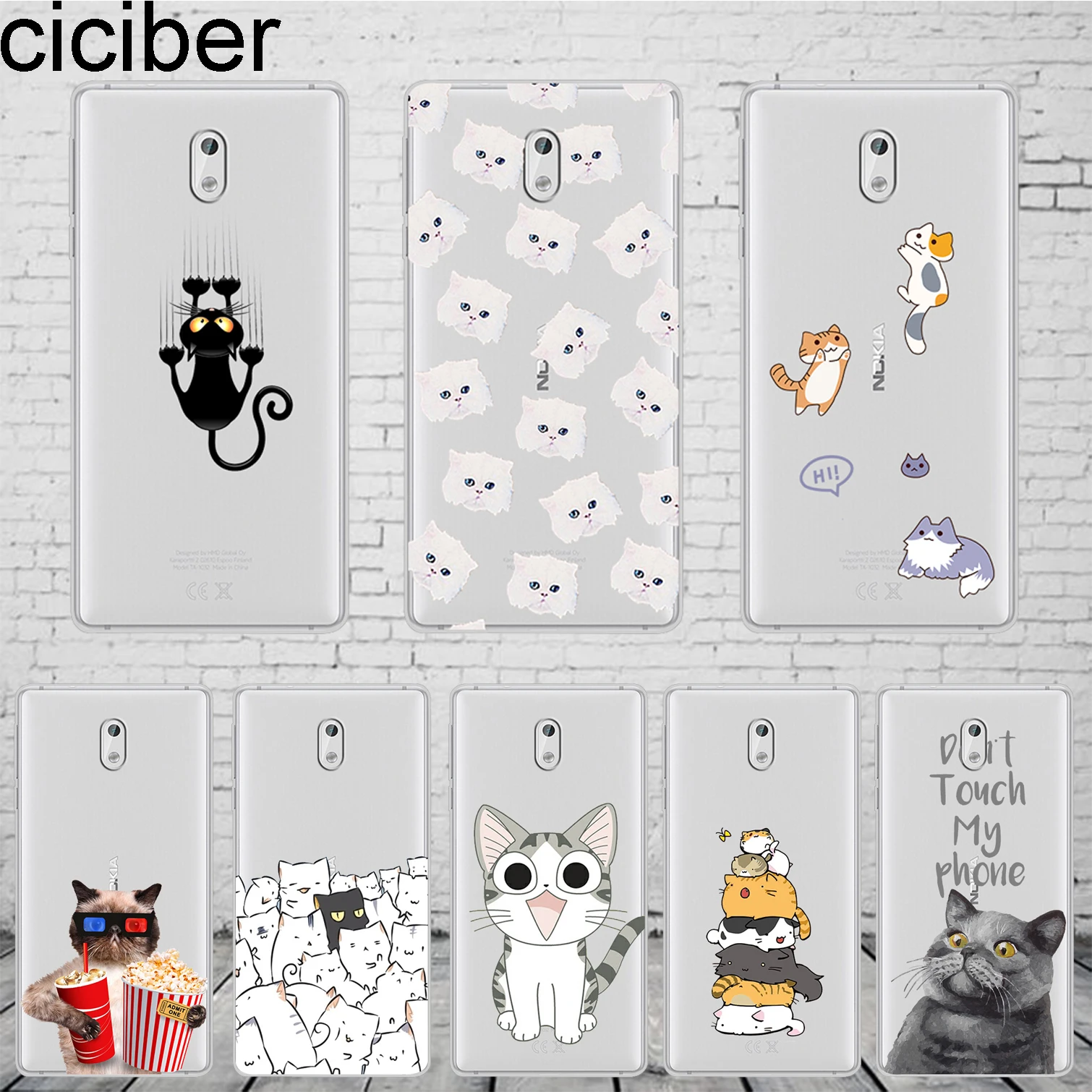 

ciciber Cute Animal Cat For Nokia 8 7 7.1 6 6.1 5 5.1 3 3.1 2 2.1 1 Plus Phone case Soft TPU For Nokia X7 X6 X5 X3 Fundas Cover