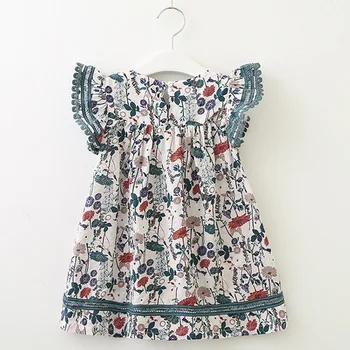 

Fashion Flower 2-7Y Girls Dress Summer classical pattern Children Clothing New Baby Girls outdoor dress