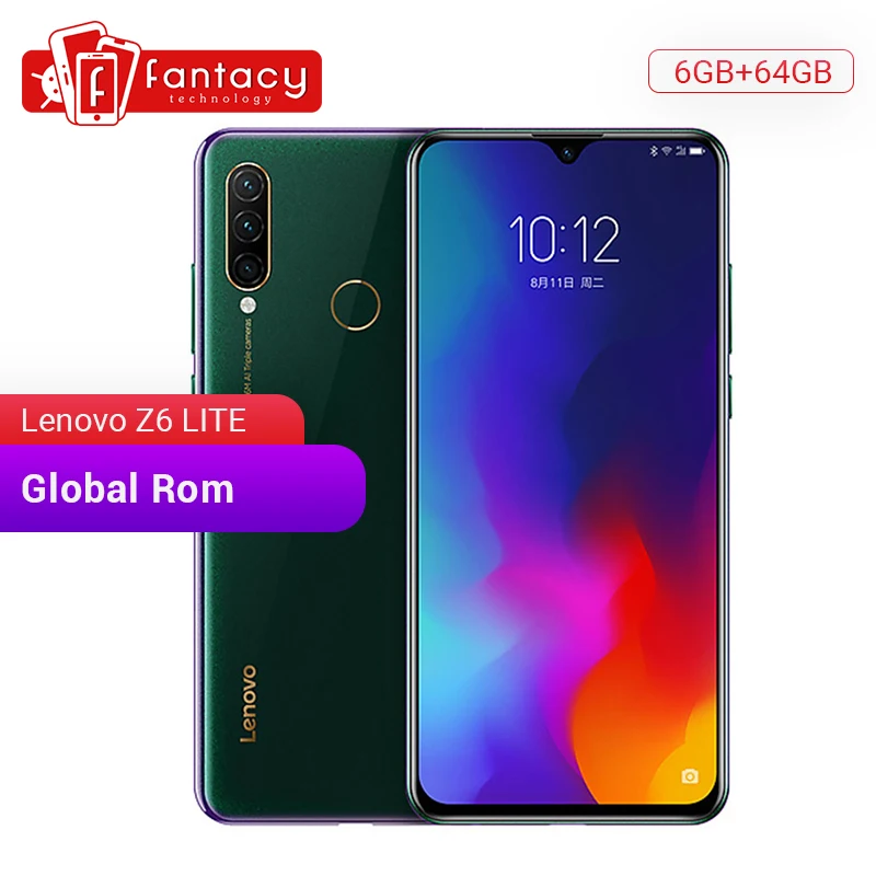 Global ROM Lenovo Z6 Lite 6GB 64GB Snapdragon 710 Octa Core Smartphone 6.2 Inch Screen Triple Camer