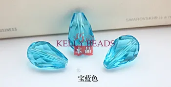 

Wholesale 60pcs/bag 8*11mm Lake Blue Teardrop Beads Faceted Crystal Beads For Jewelry Making Necklace Bracelet DIY Beads