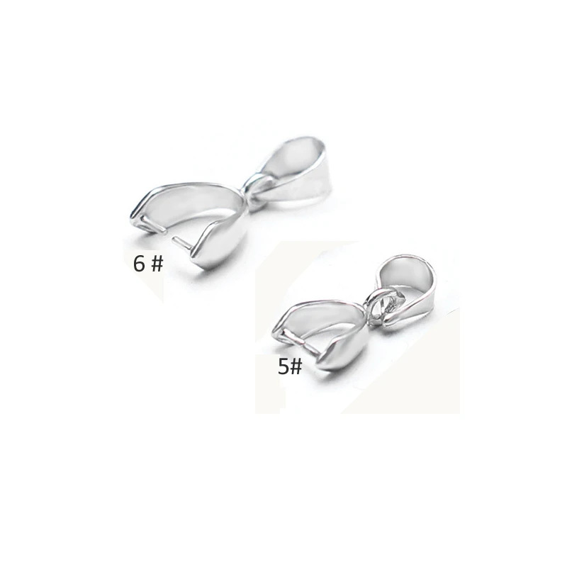

10pcs Copper With Rhodium Plated Pendants Clasps Hook Clips Bails Connectors Charm Bail Beads Supplies For Jewelry Making DiY
