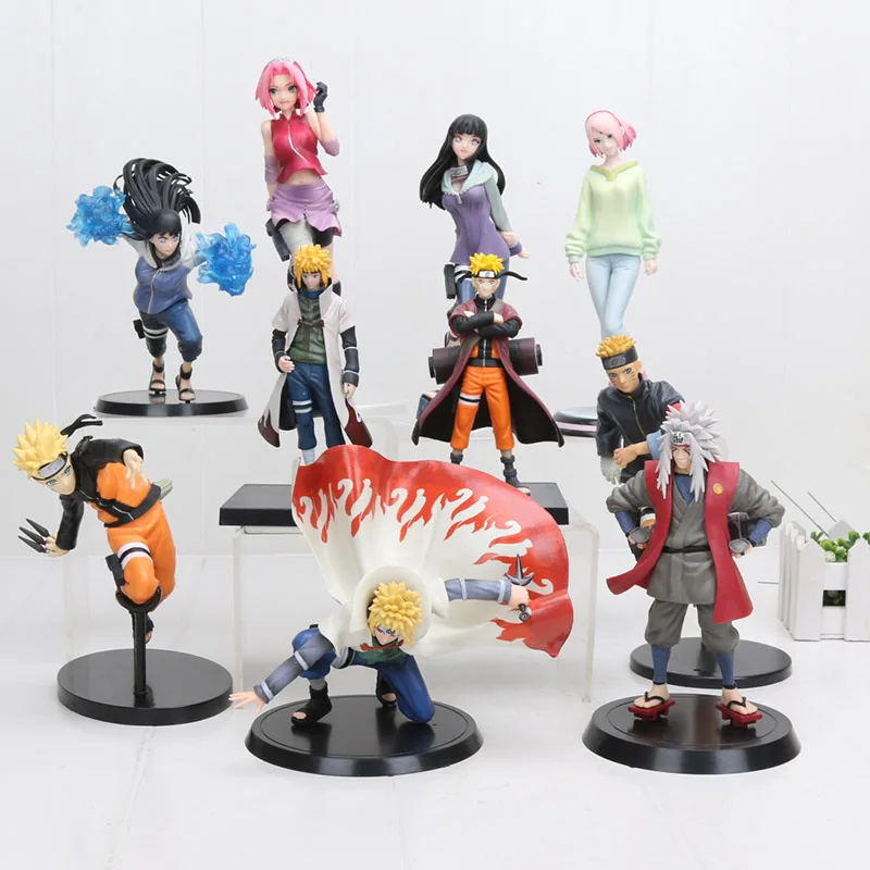 

15cm-22cm Naruto Hinata Action Figure Hyuuga Hinata Hyuga Gently Step Twin Lions Fist Jiraiya Minato Saruka Fight Model Toy