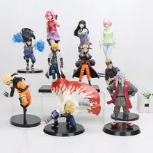 15 cm-22 cm naruto hinata figura de ação hyuuga hinata hyuga suavemente passo leões gêmeos punho jiraiya minato saruka luta modelo de brinquedo(China)